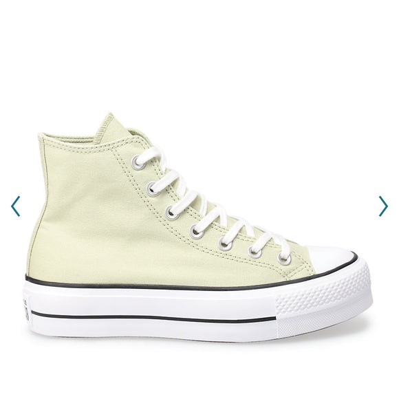 New Women’s CONVERSE high top platform shoes olive aura 6 - Picture 2 of 5